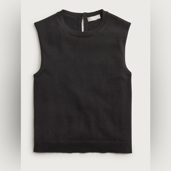 J. Crew Sweaters - J.Crew Featherweight cashmere-blend cropped sweater shell in jet black